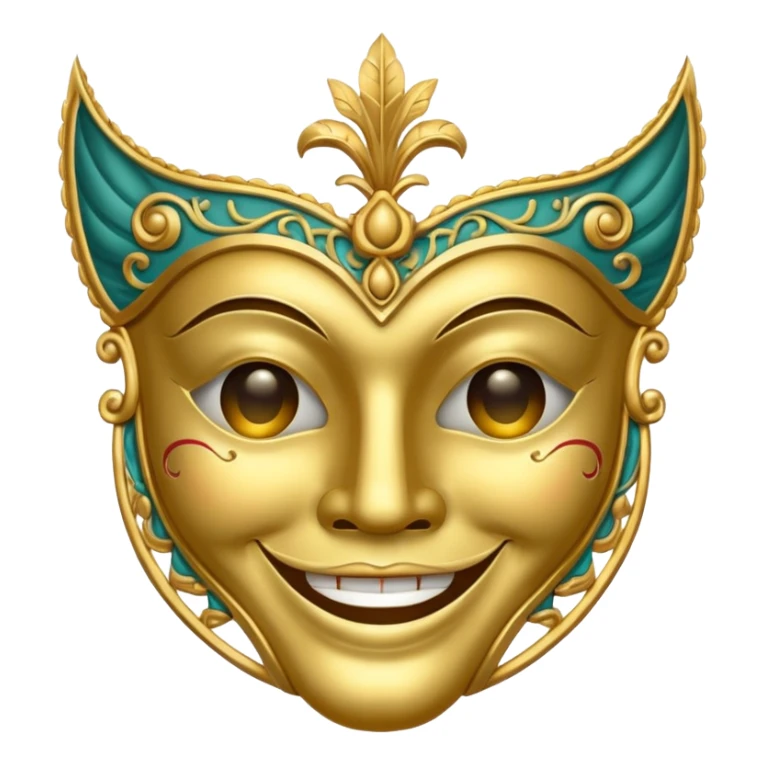 theatrical mask icon sticker
