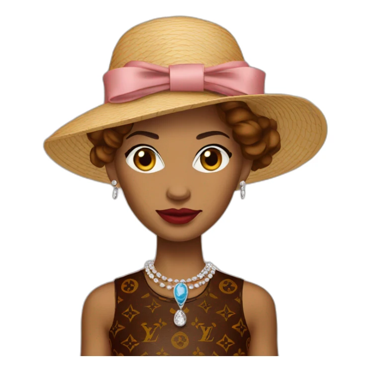 louis vuitton fancy woman sticker