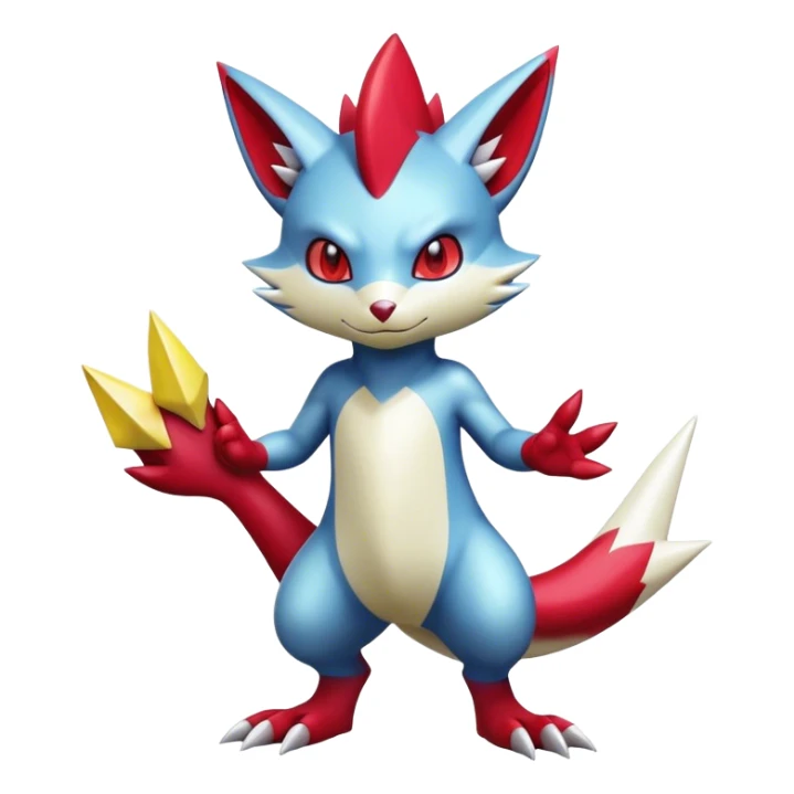 Cool Shiny Digimon-Sneasel-Zangoose-hybrid full body sticker