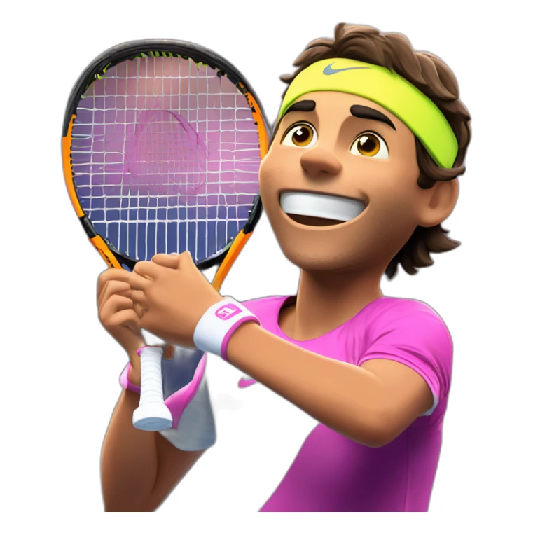 rafael nadal celebrated victory with carlos alcaraz sticker