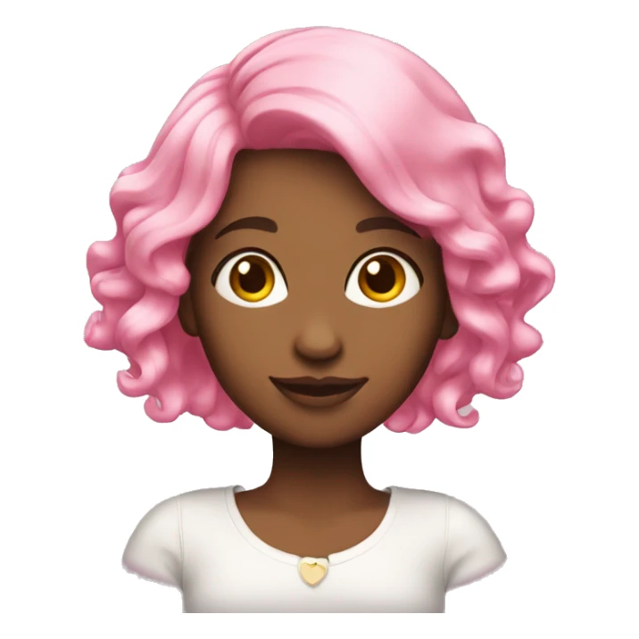 Pink hair fair girl sticker