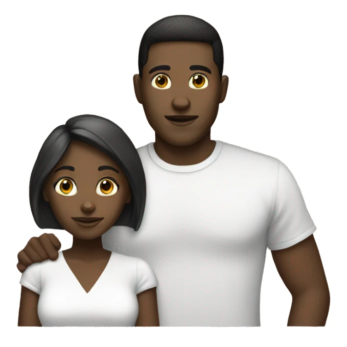 black girl white boy couple sticker