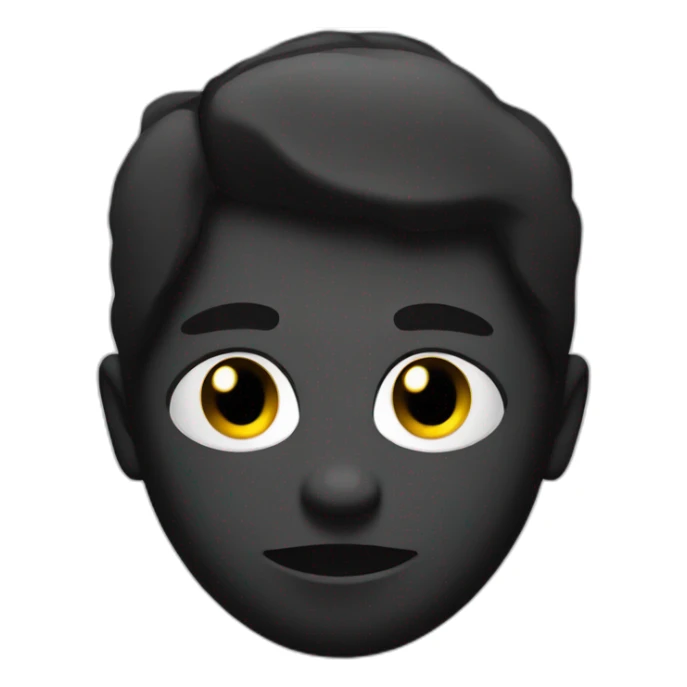 BLACK SILHOUETTE WITH HORNS, WHITE EYES, WITHOUT NOSE OR MOUTH sticker