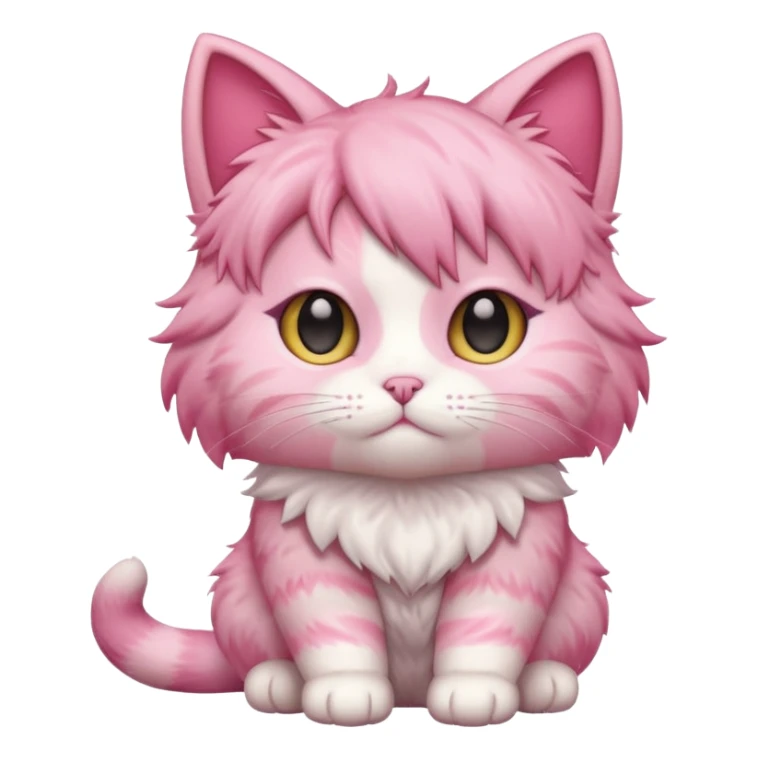 chibi anime pink cat with booty to the screen sticker