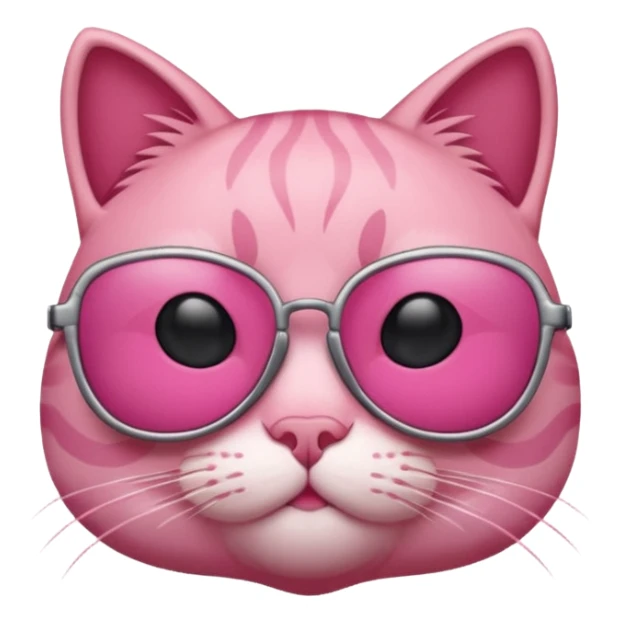 Pink Cat with sunglasses sticker