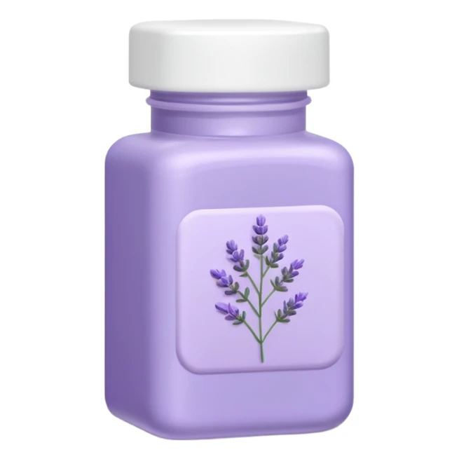 Aesthetic packaging of medicines in lavender color sticker