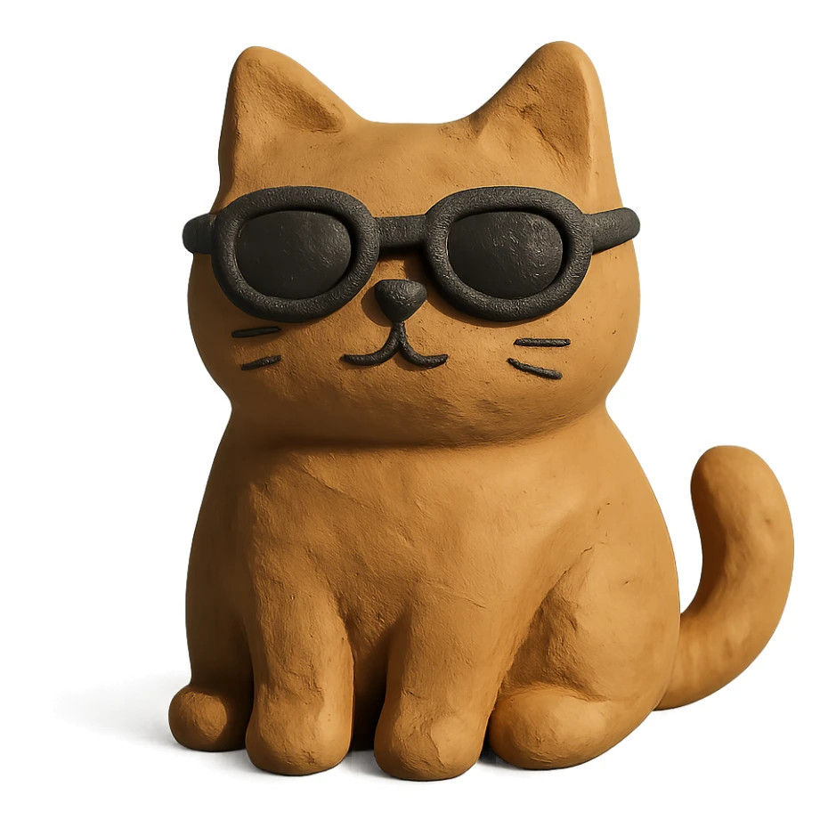 cat wearing sunglasses sticker