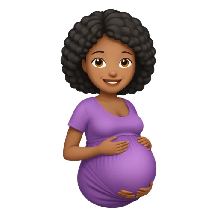 pregnant black woman sticker