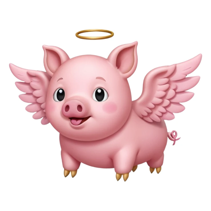 Flying pig sticker
