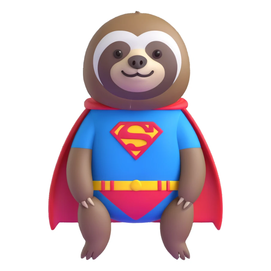 Sloth from The Goonies with Superman shirt sticker