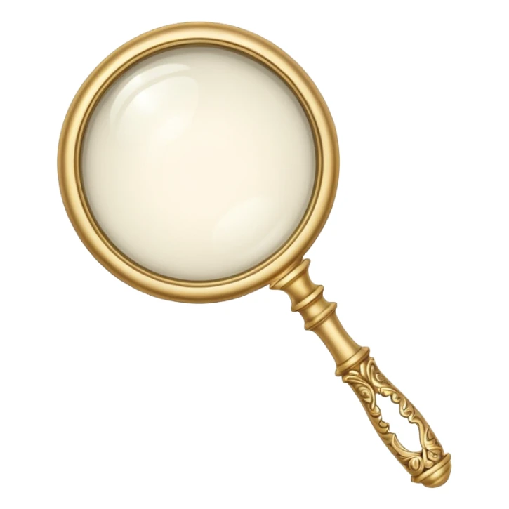 glowing white victorian magnifying glass sticker