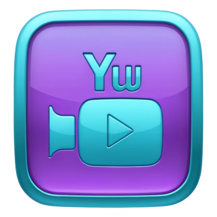 Purple and Cian Symbol youtube app sticker