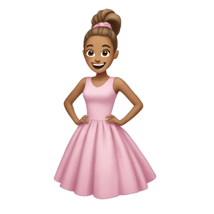 ariana grande in a pink dress laughing sticker