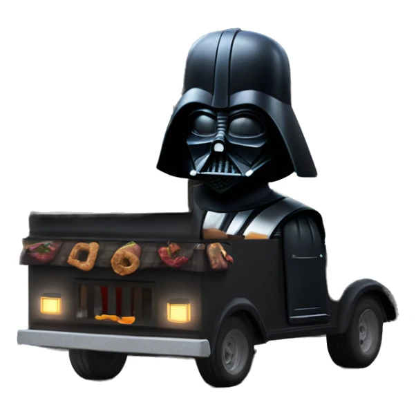 Realistic Darth Vader’s haunted dream house built on food truck  sticker