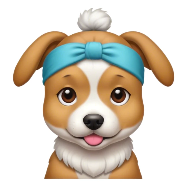 Dog wearing a headband  sticker