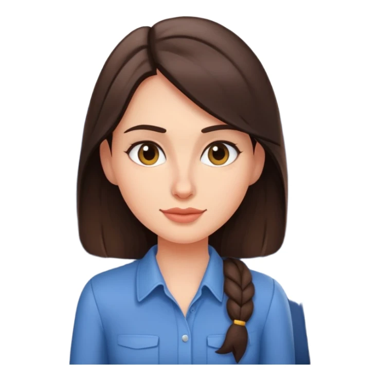 Casual brunette on airplane seat sticker