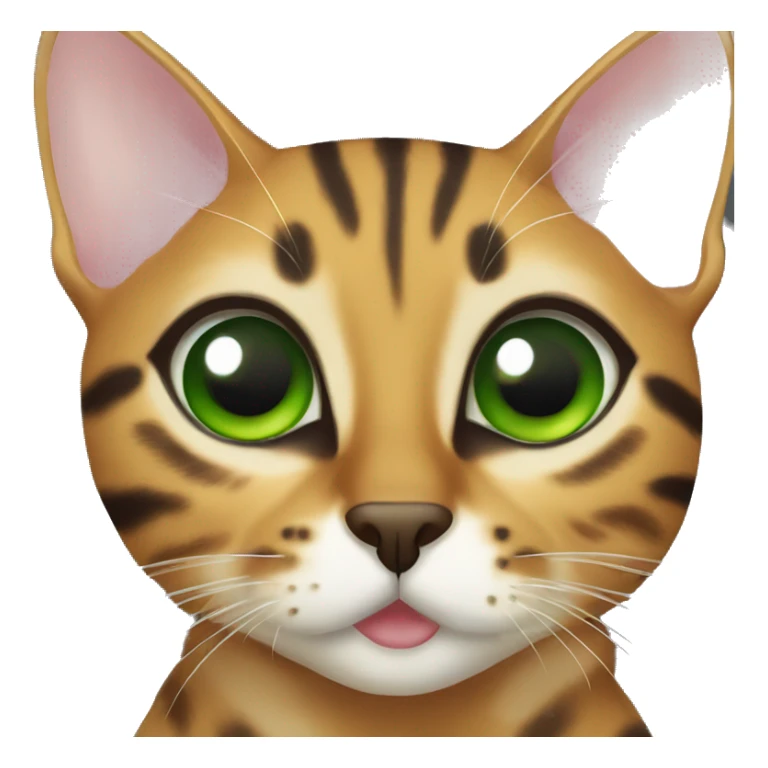Bengal cat with green eyes body sticker