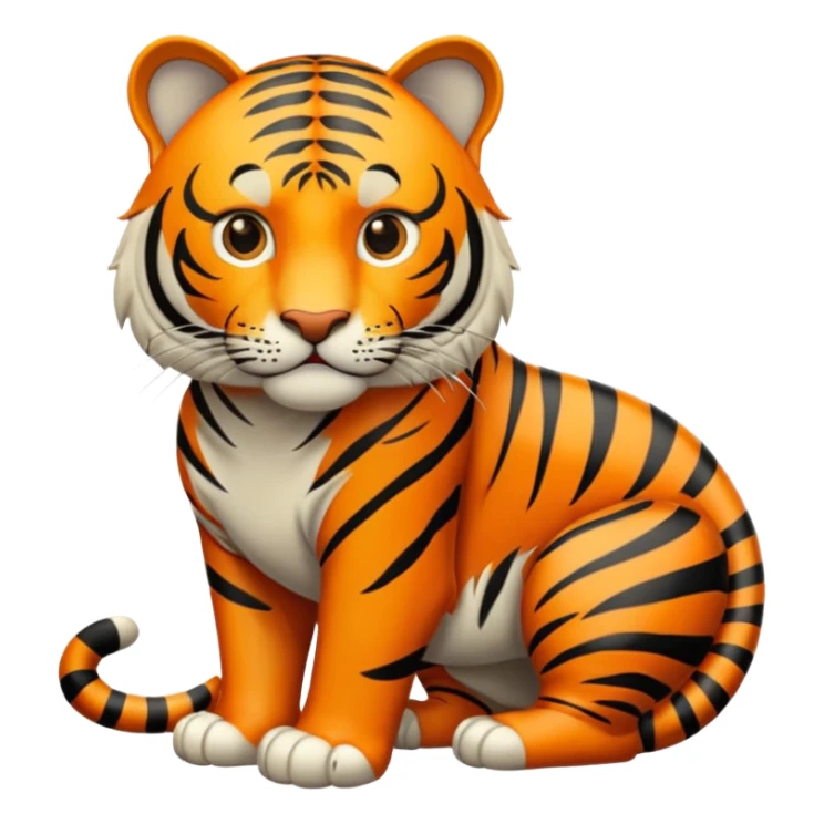 Tigre adulto feroz en la cima  sticker