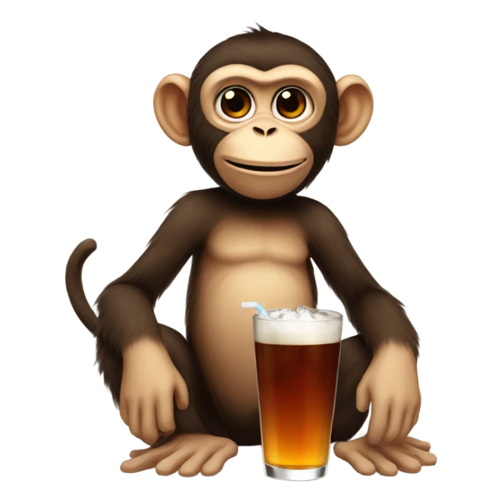 Monkey have a drink (fernet and coke) sticker