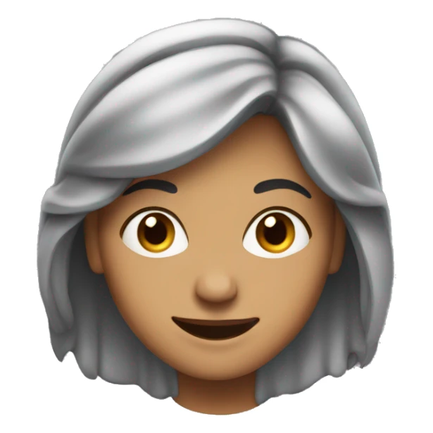 Cartoon Grusha Woman smiles broadly. sticker