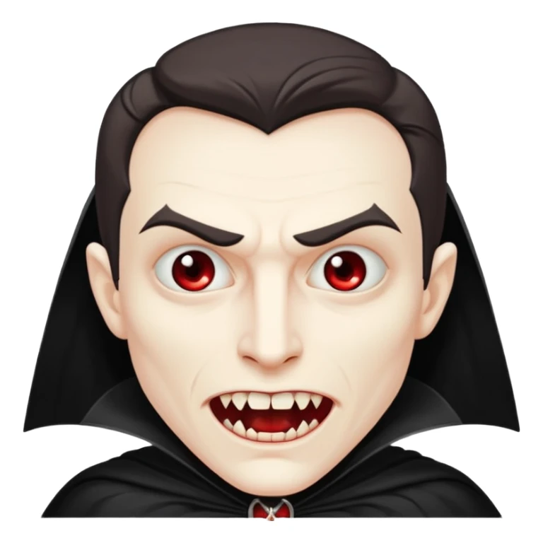 Vampire – Pale figure with fangs and cape sticker