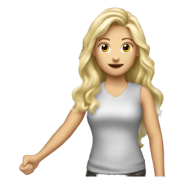 Blonde girl getting locked out of a silver Prius sticker