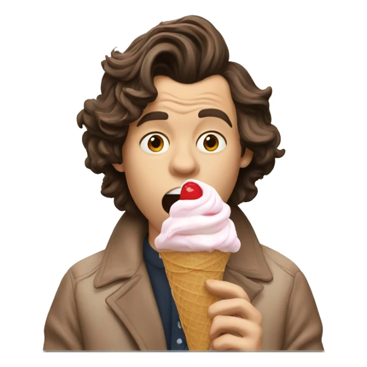 Harry styles eating an ice cream cone  sticker