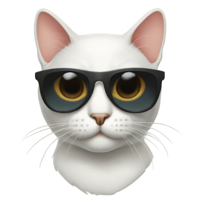 Cat with sunglasses sticker