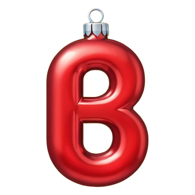 the number "1637" as a christmas ornament sticker