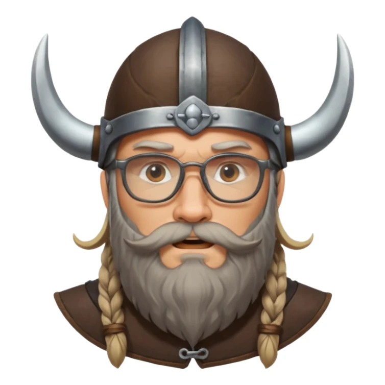 Glasses-Wearing wild viking büdt sticker