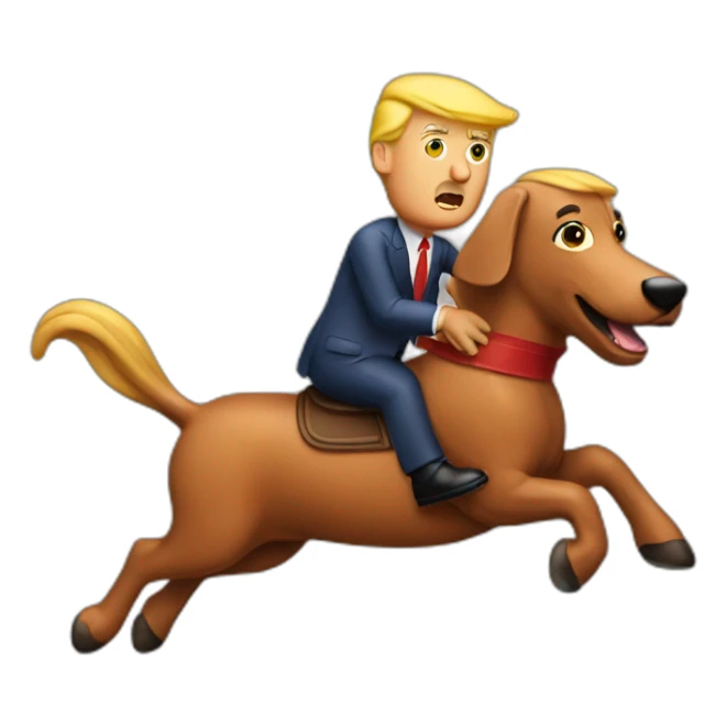 trump-riding-sausage sticker