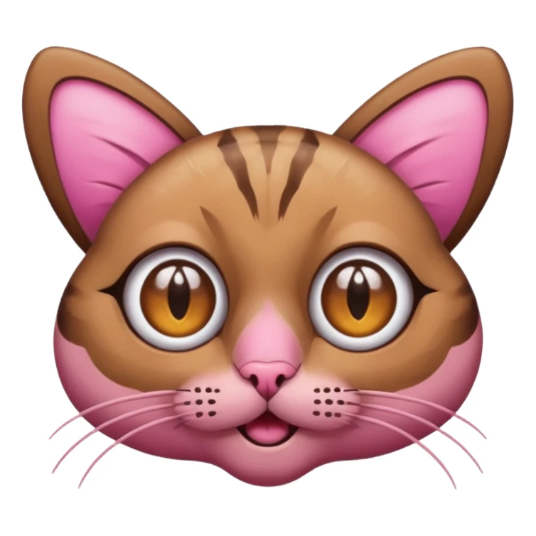 Dizzy eyes with a cat moth and nose  sticker