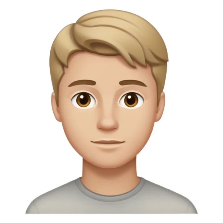 dark blonde hair white man 20 year old sticker