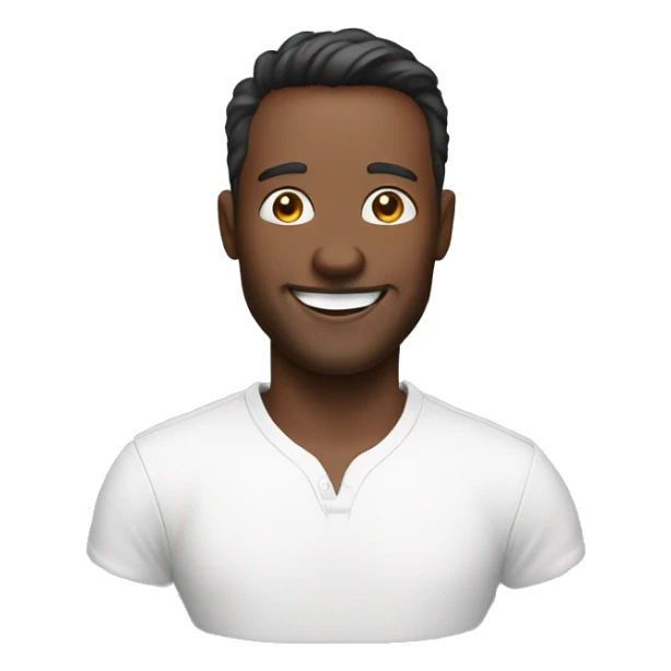 happy man in white-shirt sticker