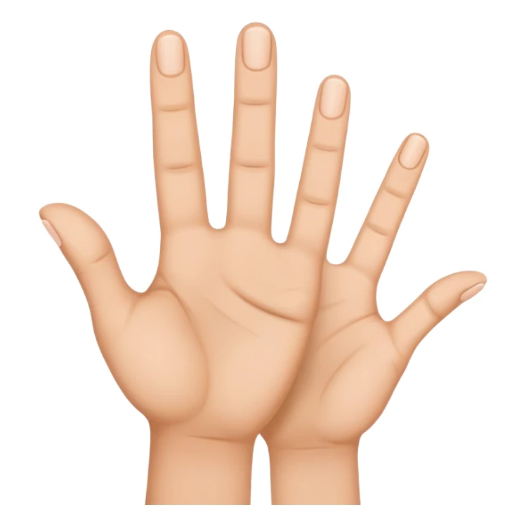 Hand stretching out all fingers but ONE sticker