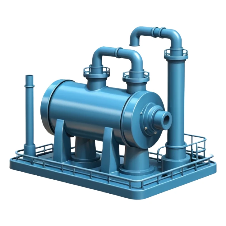 oil pumping station steel shiny sticker