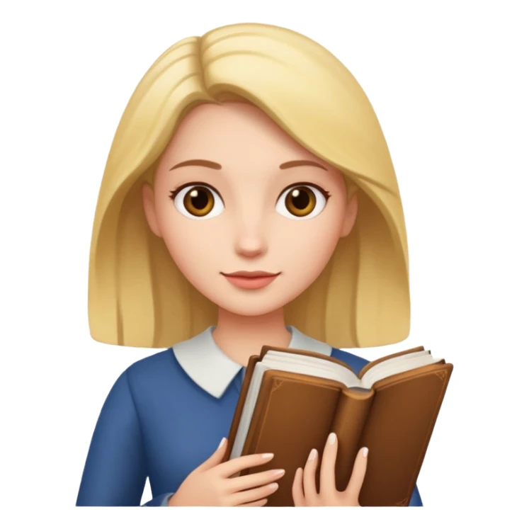 책 들고 있는 여자 sticker