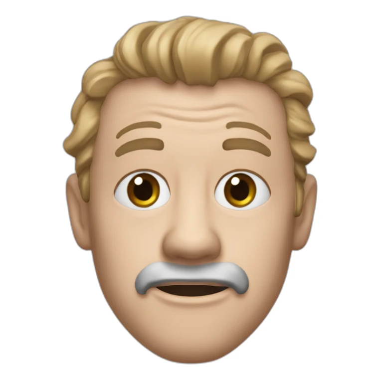 Marv from home alone with an iron mark on his face sticker