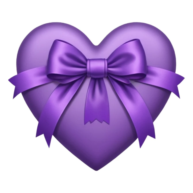 purple heart with a ribbon sticker