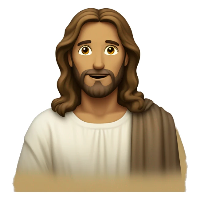 Jesus Christ and god saying I love ya! sticker