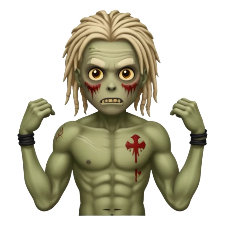 make a zombie boy that has dreads and dont make him too frail sticker