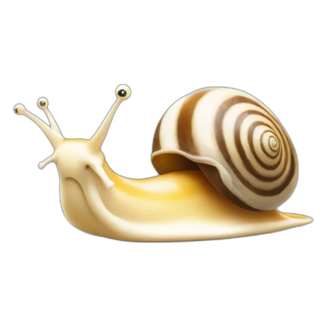 UN ESCARGOT recroquevillé dans sa coquille sticker