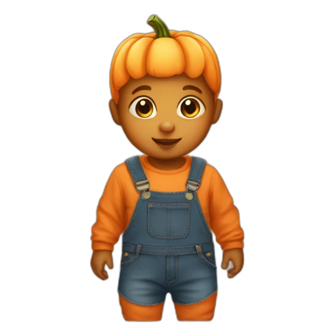 Baby light skin disguised as a pumpkin sticker