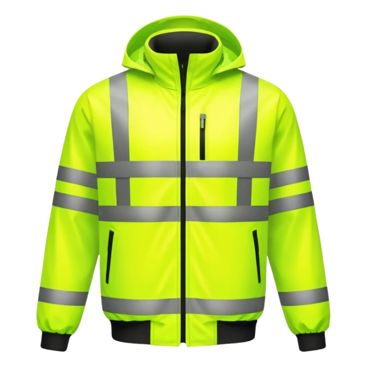 create a realistic emoji of a high-visibility jacket or reflection vest sticker