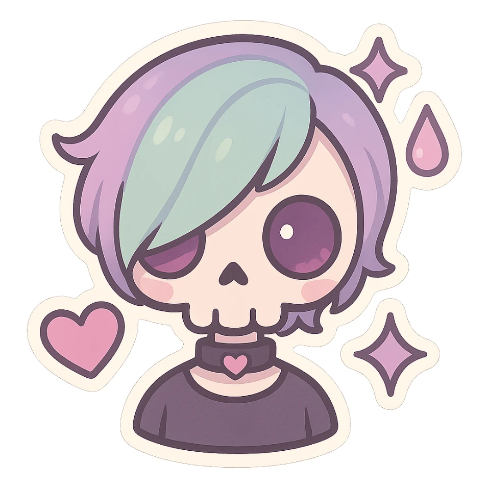 pastel emo object sticker