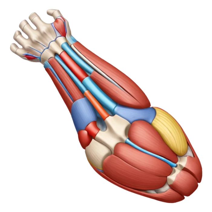 Elbow muscle anatomy sticker
