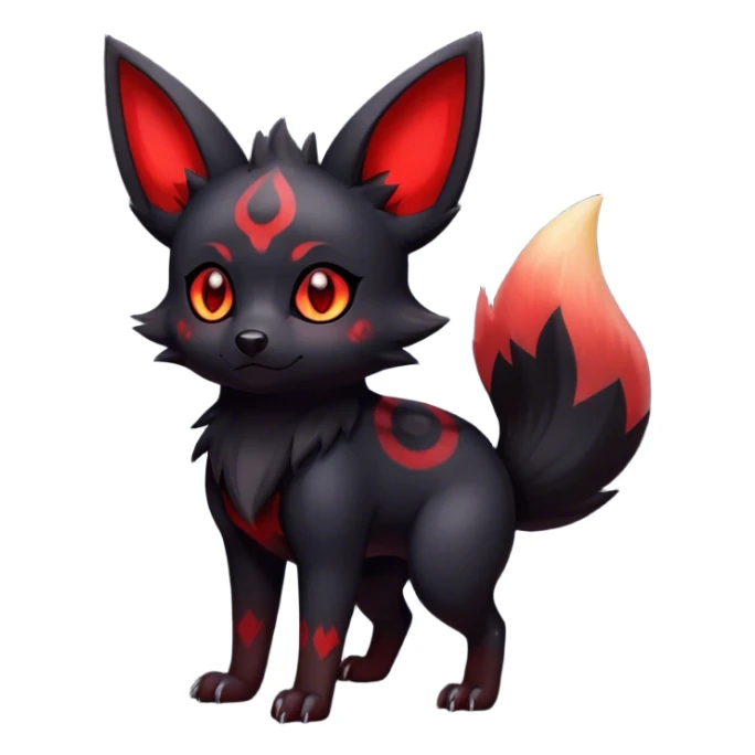 Zorua-Umbreon-hybrid, full body, spot markings sticker