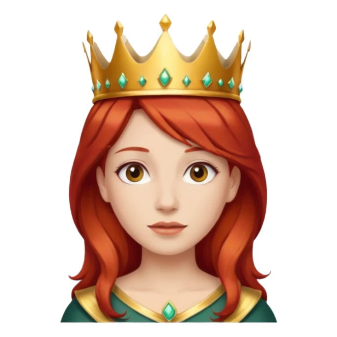 woman pelirroja con corona  sticker