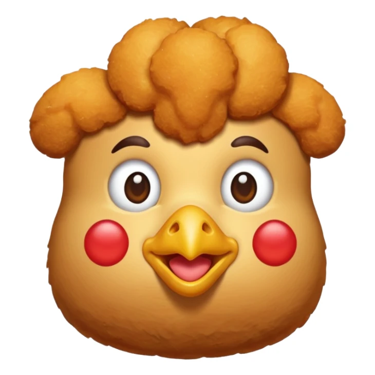 Make an emoji of a chicken nugget sticker