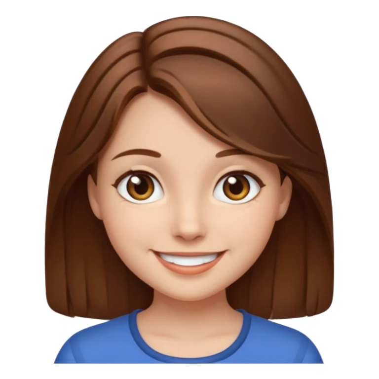 Girl whit braun hair sticker